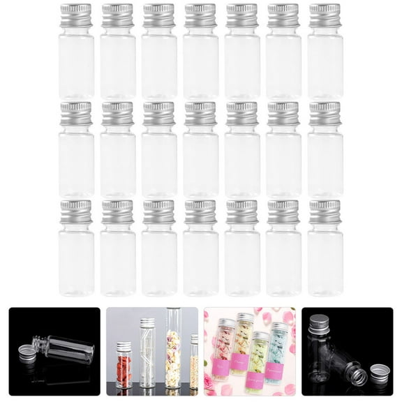 Homoyoyo Clear Plastic Storage Tubes with Leak-Proof Screw Caps, 36 Pieces for Candy, Bath Salts, Crafts, and Small Item Storage