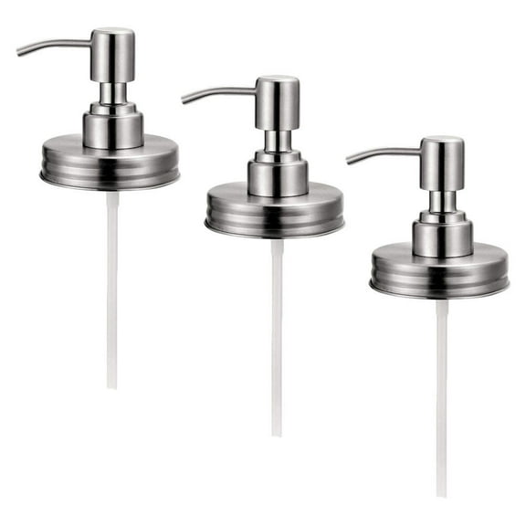 Homoyoyo Stainless Steel Soap Dispenser Pump , Assorted Colors, 3-Pack Replacement Accessories for Kitchen Bathroom
