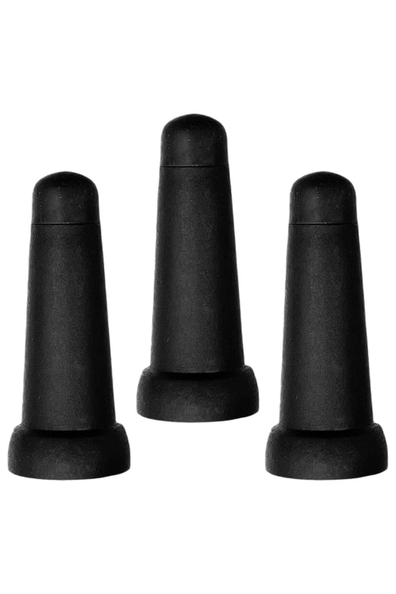 3-Pack Black Rubber Umbrella Tip Covers, Abrasion-Resistant Replacement Accessories for Umbrella Repair