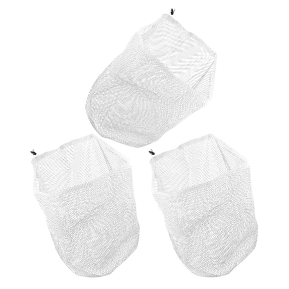 Homoyoyo 3-Pack White Mesh Laundry Bags, Breathable Polyester Storage Bags for Clothes and Delicates, and Lightweight