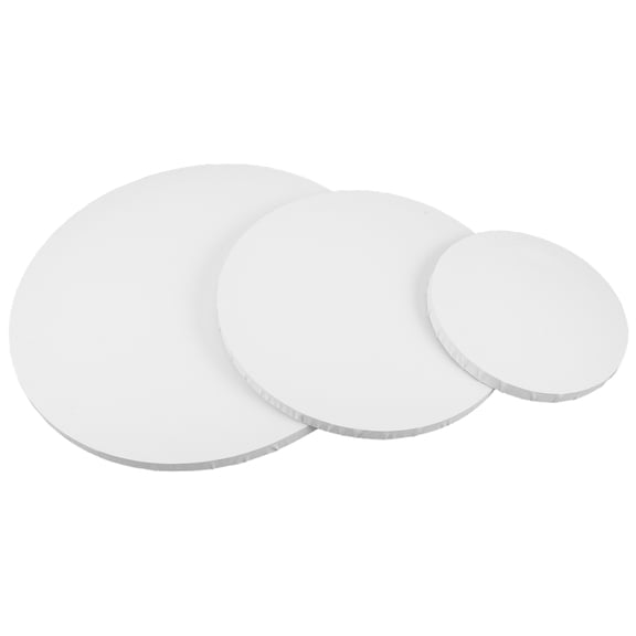 Homoyoyo 3-Pack Cotton and Wood Circular Canvas Panels for Drawing and Painting with Enhanced Adhesion