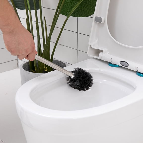 Homoyoyo 3-Pack Replacement Toilet Brushes with Plastic Handles and Firm, Dense Bristles for Deep, Effective Cleaning