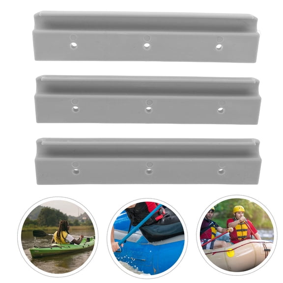 Homoyoyo 3-Pack Universal Boat Seat Hooks, Lightweight Grey Plastic Clamps for Easy Installation and Secure Fit