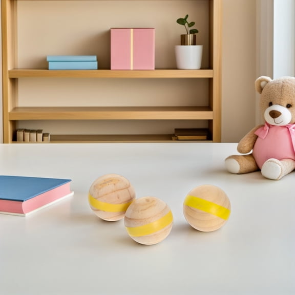 Homoyoyo 3pcs Kids Croquet Set Outdoor Games for Kids Created with Wood for Fun Lawn Activities