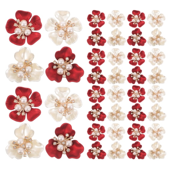 Homoyoyo 40Pcs Car Vent Clip Floral Decoration with Rhinestone for Elegant Car Interior Charm