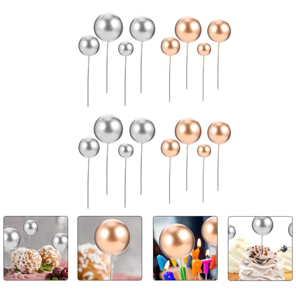 Homoyoyo 40-Piece Iron Wire Cake Toppers and Photo Props Set for Birthday, Wedding, Party Decorations and Special Celebrations