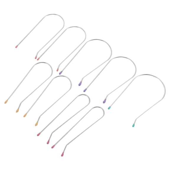 Homoyoyo Secure Grip U Shaped Hot Roller Clips 304 Stainless Steel Assorted Colors 40Pcs