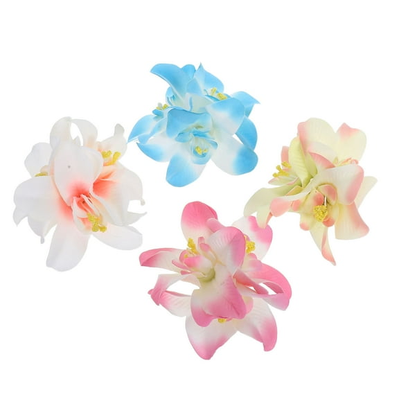 Homoyoyo 4PCS Floral Bobby Pins Hair Clips for Women, Beach Party Hair Accessories in Assorted Colors