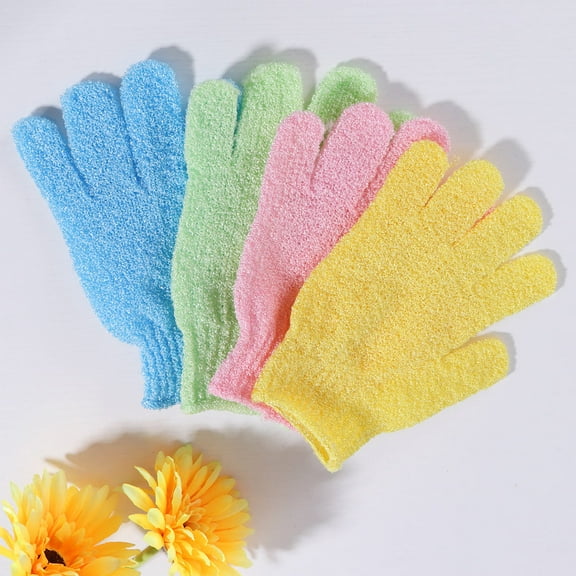 Homoyoyo Deep Exfoliating Bath Mitts for Shower and Bath, Assorted Pairs, Gentle Skin Scrubber for Smooth and Clean Skin