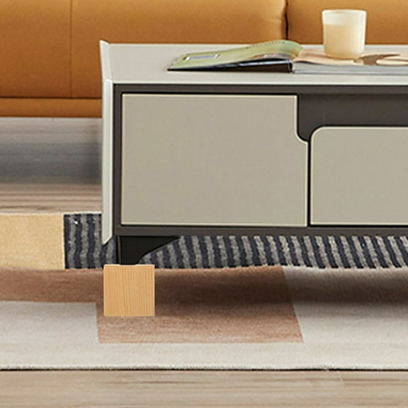 Homoyoyo Heavy Duty Wood Bed Risers 4 Pieces Assorted Colors for Furniture Support and Stability