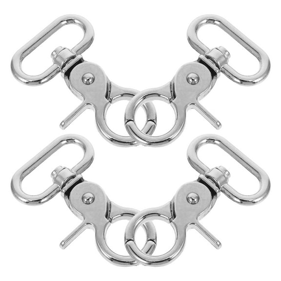 Homoyoyo Zinc Alloy Dog Collar Clasp Swivel Snap Hooks Silver for Pets 4Pcs