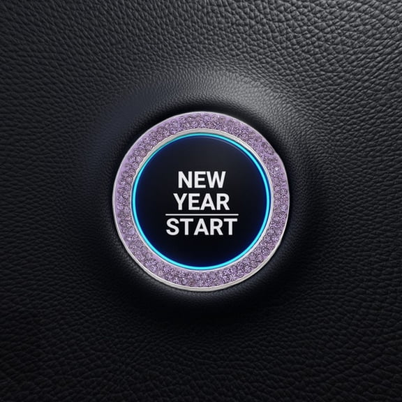 Homoyoyo 4-Pack Universal Car Start Stop Button Covers Compatible with Multiple Vehicle Models, Easy Installation