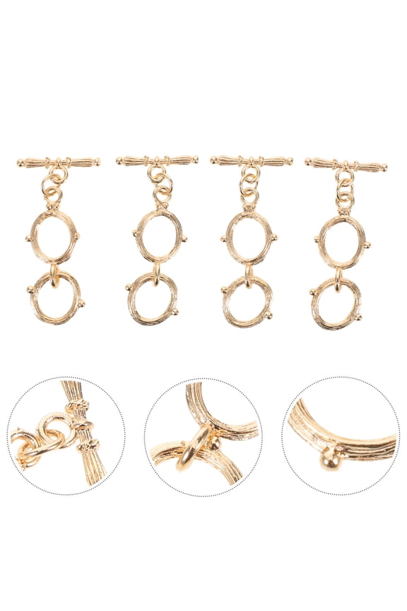 Metal Extension Clasps for Jewelry Crafting, 4 Pieces, Secure and Easy to Use for Bracelets & Necklaces