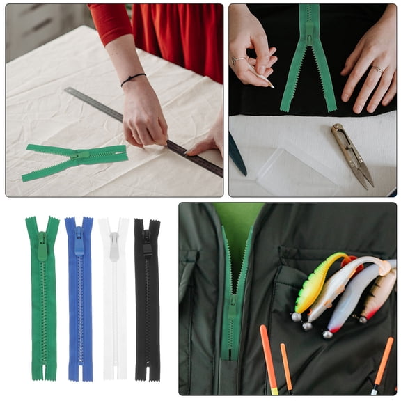 Homoyoyo Resin Zippers 4-Pack Multi-Function Replacement for Garment Backpack Repair and Outdoor Gear