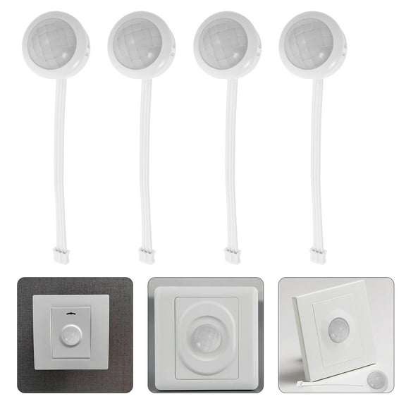 Homoyoyo Motion Sensor LED Lamp for Controller, White PC PVC, 4 Pieces