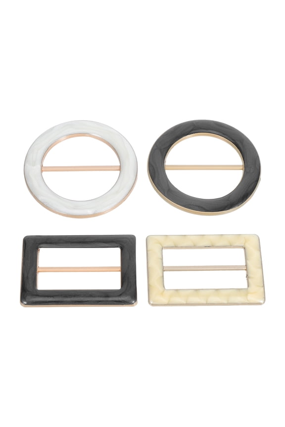 4-Pack T-Shirt Clips Knotted Button Design Assorted Colors for Clothing Accessories