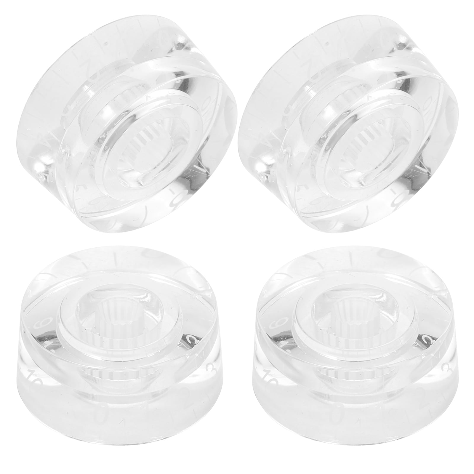 Homoyoyo 4Pcs Transparent Acrylic Guitar Volume Knobs Electric Guitar ...
