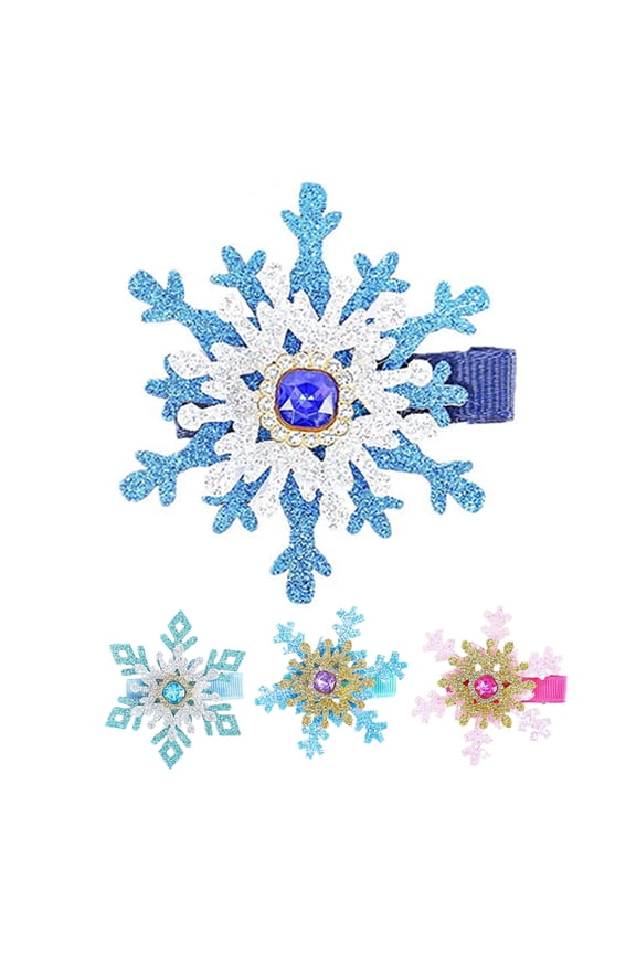 4Pcs Duckbilled Clip for Women Assorted Color Festive Charm Winter Hair Accessories