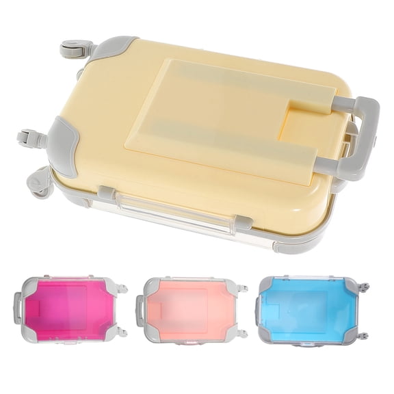 Homoyoyo ABS Makeup Organizer Set 4 Pcs Assorted Colors for Home and Travel Cosmetic Storage