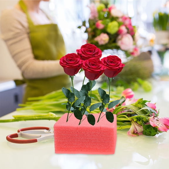 Homoyoyo Red Cotton Foam Blocks for Floral Arrangements, Artificial Flower Crafts, Projects, Craft Supplies and Materials