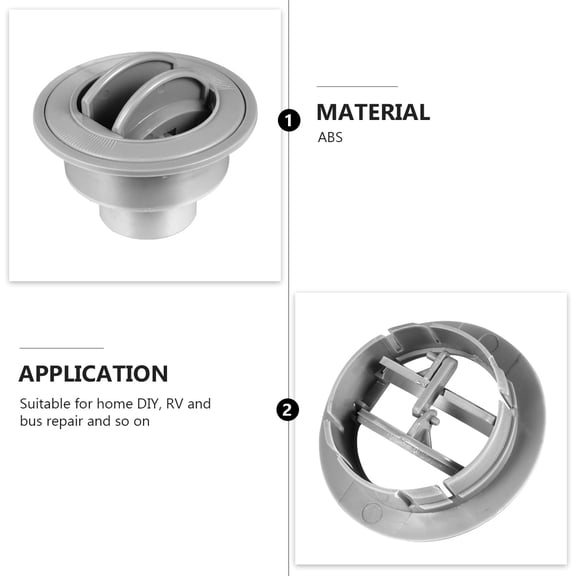 Homoyoyo Caravan Air Conditioning Vent Grey ABS Material Air Outlet for Bus and Electric Car Ventilation