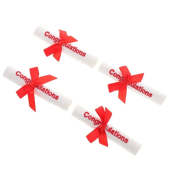 Homoyoyo Graduation Party Favor Set, 4Pcs Multi-Fabric Diploma Roll Decorations for Graduation Celebration