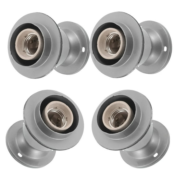 Homoyoyo 4-Piece Dark Grey Lamp Socket Replacement Kit for Home Lighting Fixtures Easy Installation