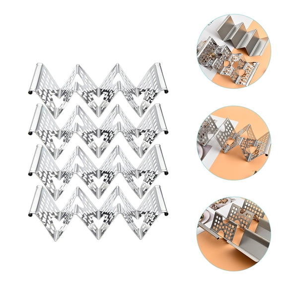 Homoyoyo 4Pcs W Shaped Stainless Steel Taco Holder Stand for Burrito and Sandwich