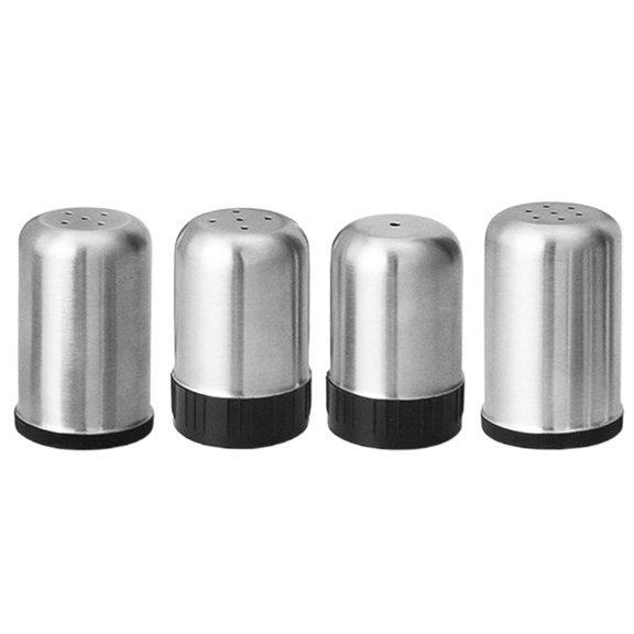 Homoyoyo 4-Piece Stainless Steel Spice Jars Set for Kitchen Storage, Outdoor BBQ Seasoning Bottles with Airtight Lids
