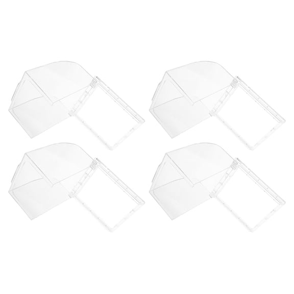 Homoyoyo Transparent ABS Waterproof Switch Outlet Cover for Home Use 4Pcs