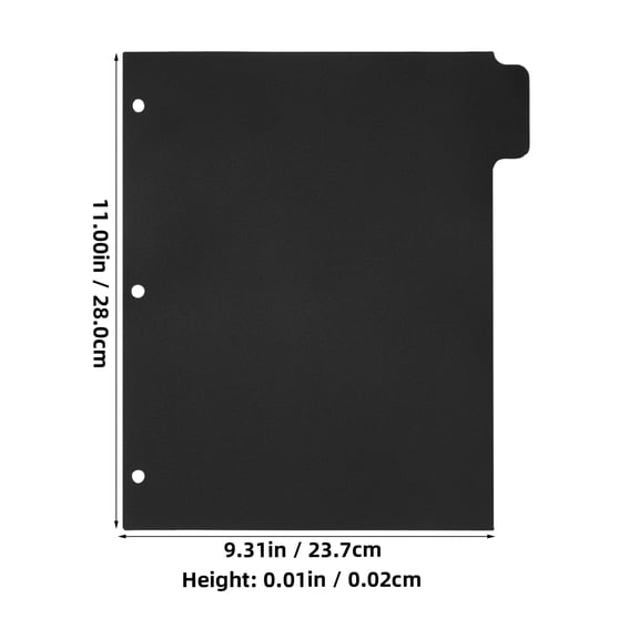 Homoyoyo Black Tabbed Section Dividers 5 Sheets for Organizing Binders and School Supplies