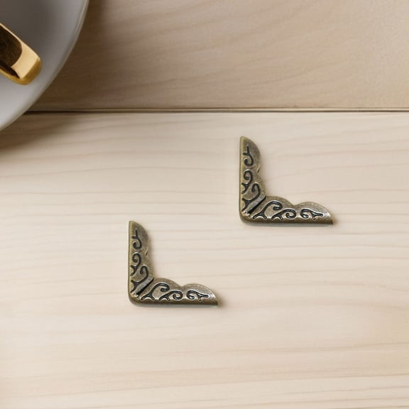 Homoyoyo Brown Metal Corner Protectors for Books, Photo Albums, Documents - 50 Pieces Book Corner Guards