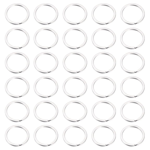 Homoyoyo 50pcs Stainless Steel Split Key , Metal Keychain Hoops for Jewelry Crafts, Hanging Trinkets, Tags and Keys