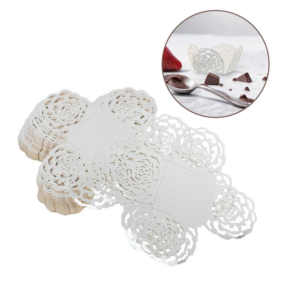 Homoyoyo Elegant Chocolate Truffle Paper Cups for Chocolates, 50 Pieces, Party Baking Cups,