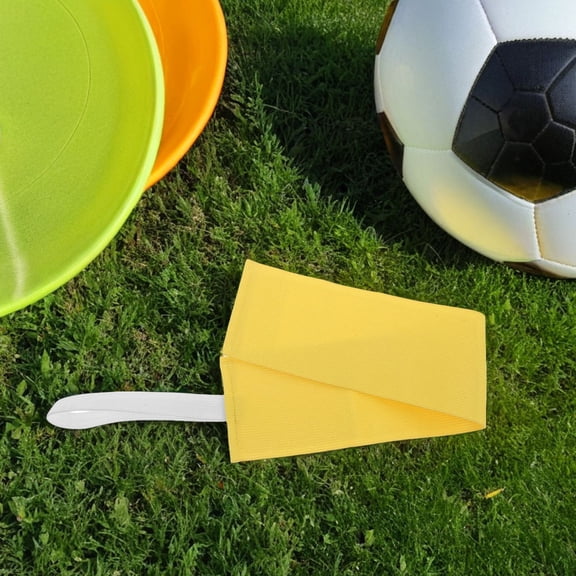 Homoyoyo 5-Pack Adjustable Yellow Captain Armbands for Football, Soccer, Team Sports, Group Activities and More