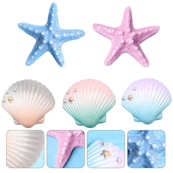 Homoyoyo 5-Piece Resin Accessories Set for Phone Case Decoration and Fridge Magnets in Assorted Colors