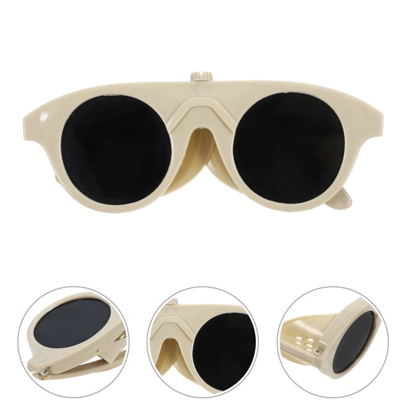 Homoyoyo Plastic Welding with Protective Lenses, Lightweight Safety Glasses for Home Use, Beige, 5pcs