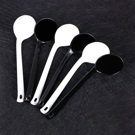 Homoyoyo Set of 5 White Ceramic Turtle-Shaped Chinese Soup Spoons for Kitchen Dining and Home Use