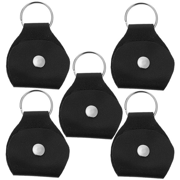 Homoyoyo Guitar Pick Holder Black PU Stable 5 Pieces Accessory for Guitar Players