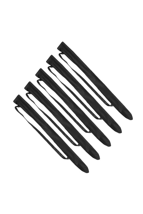 5Pcs Waterproof Portable Umbrella Case Black Polyester For Outdoor Travel