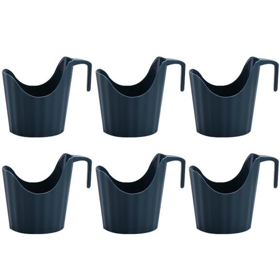 Homoyoyo 6-Pack Plastic Coffee Cup Holders, Paper Cup Carrier for Hot and Cold Beverages