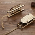 thumbnail image 1 of Homoyoyo Wooden Christmas Sleigh Ornaments 6pcs Holiday Home Decor Craft Kit, 1 of 8