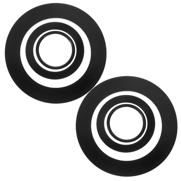 Homoyoyo Black Rubber Washers Flat Assortment for Household Appliances 6Pcs