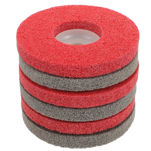 Homoyoyo Buffing Wheel Drill Polishing Pads Red Nylon Fiber 6Pcs