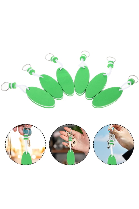 6-Pack EVA Floating Keychains for Boating, Sailing, and Water Sports Accessories, and Lightweight