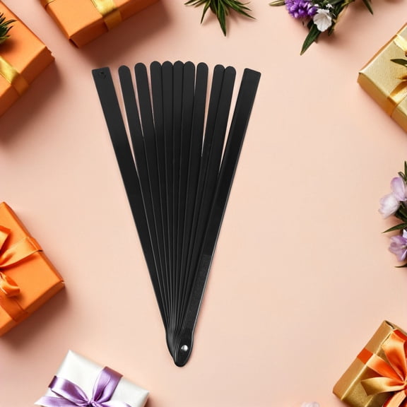 Homoyoyo 6-Pack Black Plastic Handheld Fan Parts for Silk Fan Support, Decorative Accessories for Home and Events