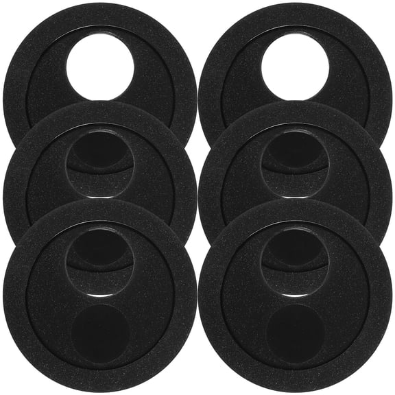 Homoyoyo 6pcs Black Circular Privacy Camera Covers for Smartphone Webcam, ABS Material, Easy to Use and Reusable