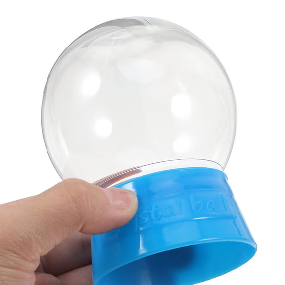 Homoyoyo Blue Plastic Snow Globes, Clear for Creative Decor and Relaxation, 6Pcs