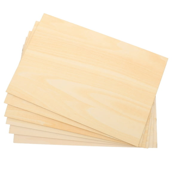 Homoyoyo 6-Pack Beige Basswood Boards for Crafting, Carving, Projects, Model Building and Woodworking Supplies