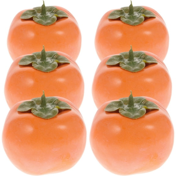 Homoyoyo Yellow EVA Simulated Persimmon Fruit for Home Decoration, Display, and Seasonal Decor